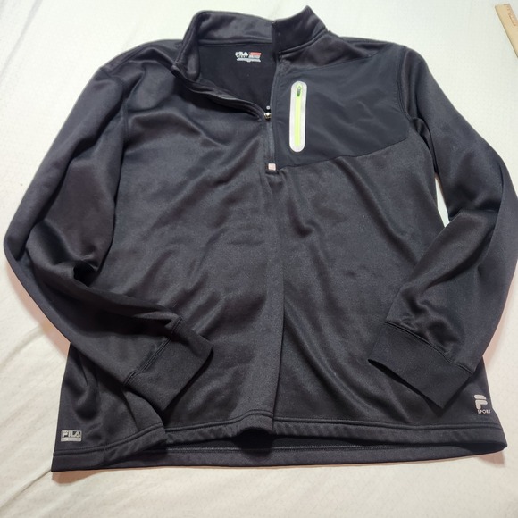 Fila Other - Mens Fila Sport Live in Motion 1/4 Zip Black Pullover - Size 2XL